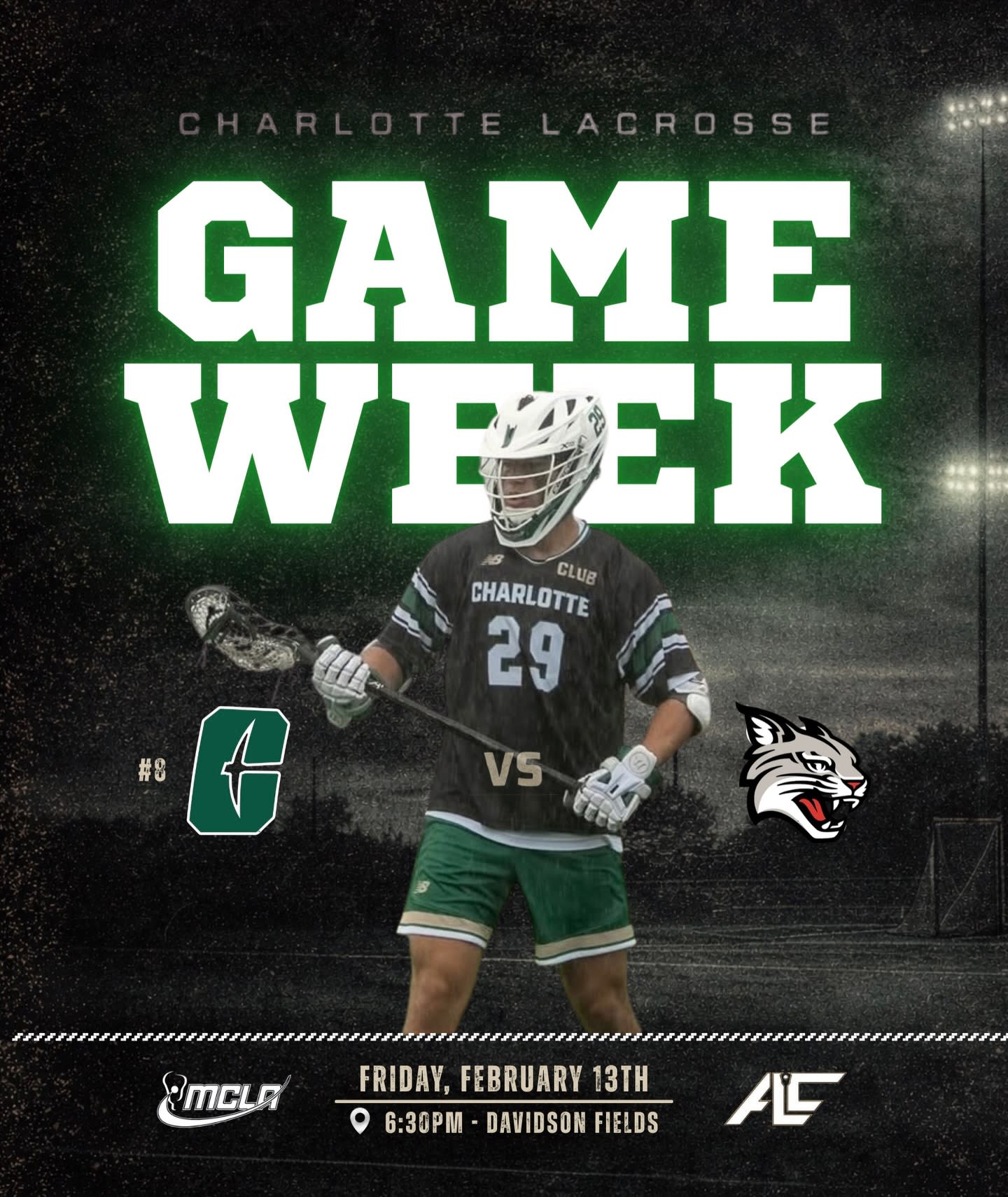 Friday February 13th - 6:30pm - Davidson Fields