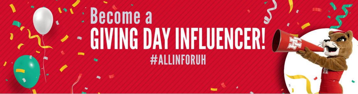 Become a UH Giving Day Influencer