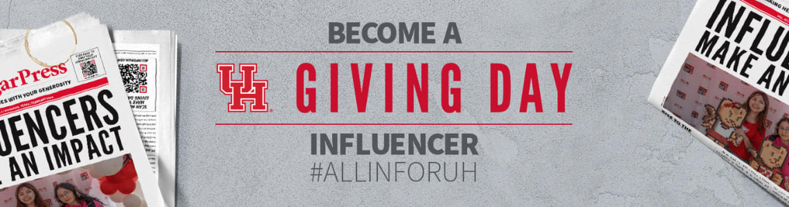 Become a UH Giving Day Influencer