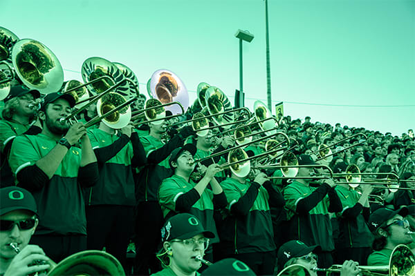 Green image of OMB with silver sousa highlighted