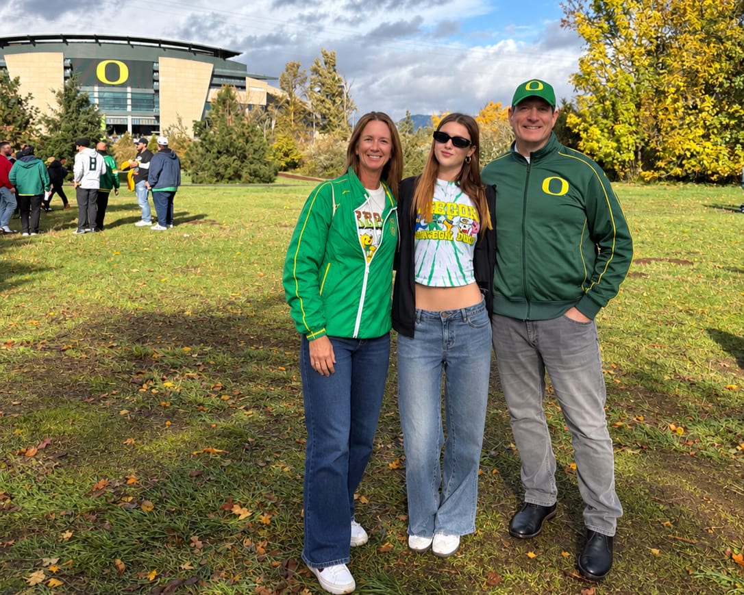 Michelle, Rya, and Chris Johnson