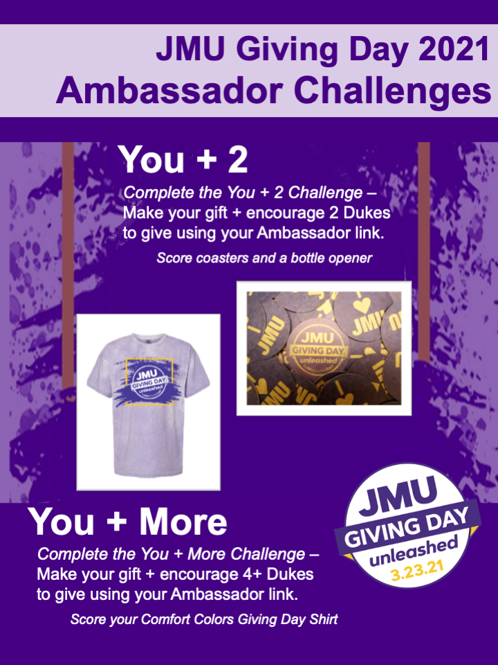 JMU Giving Day 2021 Sign Up