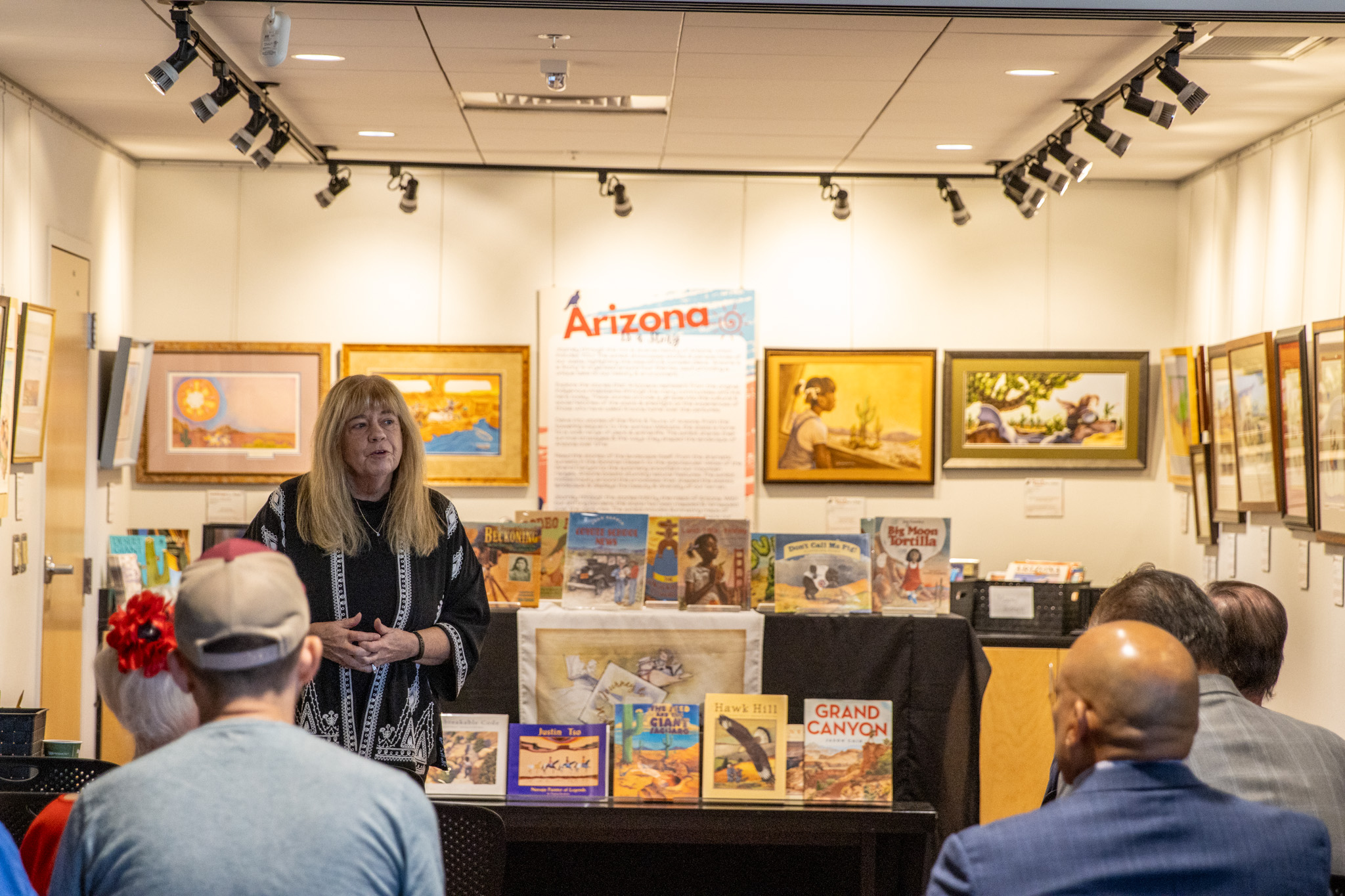 Kathy Short presenting exhibit