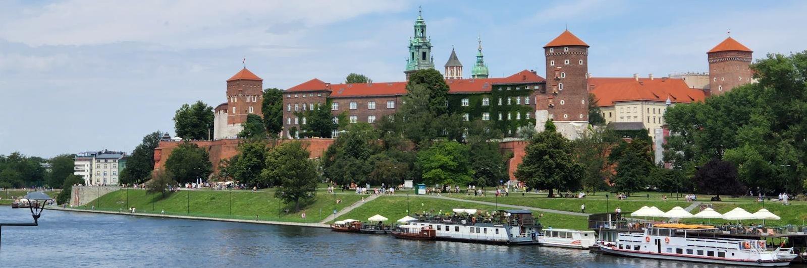 A river view of the Wawel Castle in Poland