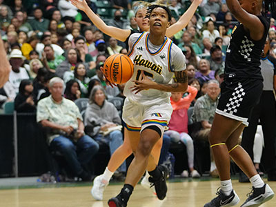 Rainbow Wahine Basketball Tile Image