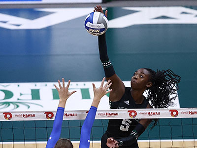 Rainbow Wahine Volleyball Tile Image