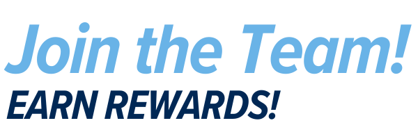 text that reads join the team, earn rewards