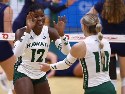 Rainbow Wahine Volleyball Tile Image