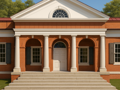 Lawn Building Entrance Steps $50,000 Tile Image