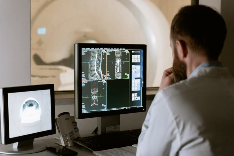 doctor reviewing a scan