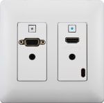 HDBaseT Tx Veggpanel VGA HDMI IR UHD Hvit