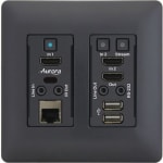Veggpanel Transciever 1G 2x HDMI RS232 USB IR Sort