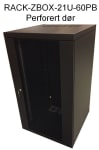 Rackskap 19" 21U Z-box D=60 Perforert metall dør, sort