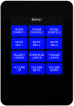 Kontrollenhet Tesira Ethernet/PoE touch interface, Sort