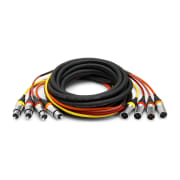 4-PAR DMX kabel 4 x XLR-F til 4 x XLR-M, 5P, 6m