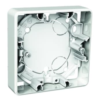 Påveggskappe Schneider Exxact 1 hull, 21mm dyp, hvit