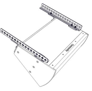 22" BALANCEPOINT HORIZONTAL FLY RAILS Hvit