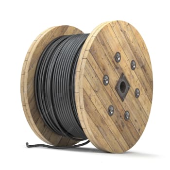 Høyttalerkabel revolvert 4x4mm2, 100m på trommel av tre