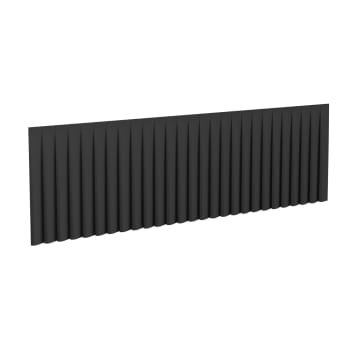 Sceneskjørt Foldet velur 200x2050, borrelås, Sort
