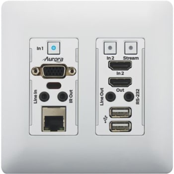 Veggpanel Transciever 1G VGA HDMI RS232 USB IR Hvit