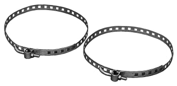 Stolpebånd for hornhøyttaler. Ø fra 9-34cm, 2x 'patentbånd'