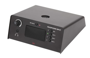 Rettsalsmikrofonbase med PoE, DANTE, Headphone out, Mic in