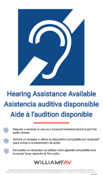 Auracast plakat for oppheng i rom