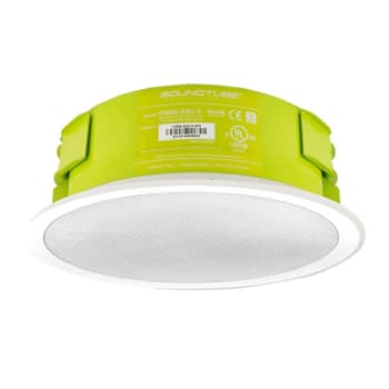 8" 2-way In Ceiling Speaker in White with Short Can