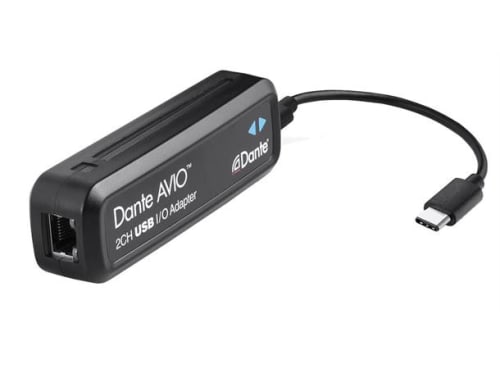 DANTE adapter USB-C IO 2×2,PoE