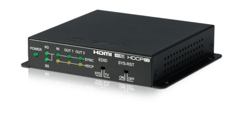 1 to 2 HDMI Distribution Amplifier 4K, HDCP2.2, HDMI2.0