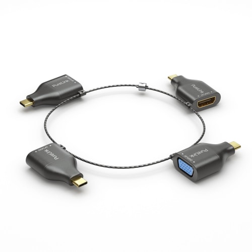 AdapterRing USB-C TIL DP/miniDP/HDMI/VGA