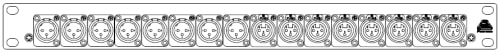 AES/EBU Patchpanel 19"-1U for L-Acoustics LC16D