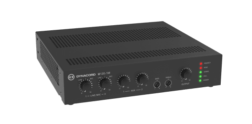 Forsterker 1x120W/8/4/100V 2x Mic 2x Line