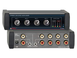 Mixer Stereo Linje 4:1 3,5mm & RCA ut
