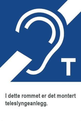 Teleslynge skilt 10x15cm, laminert