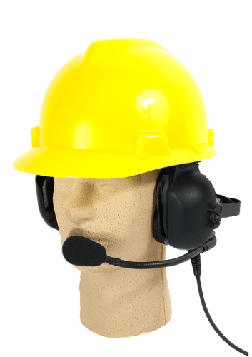 Headset, TRRS, Dual Over-ear for Hard-hat