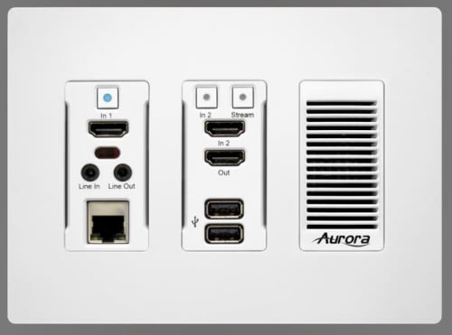 Transceiver WallPlate, 10G, 2x HDMI In, HDMI Out