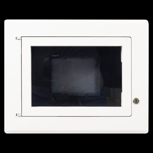 Innfelt 7” veggboks m/vindu i plexiglass f/touchskjerm,hvit