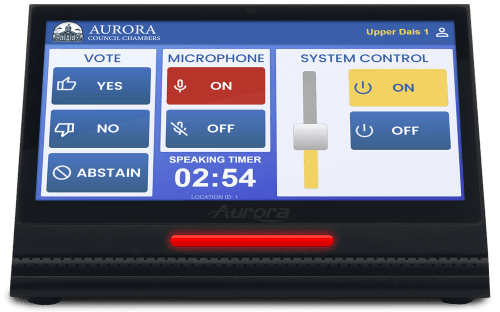 Touchpanel 6” Bord ReAX Kontroller DSP BeamMic Dante VPX