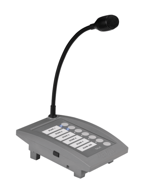 Pushbutton console with gooseneck f/paging