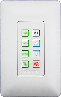 Kontrollpanel 8 Knapper PoE 1xRS232 1xIR Hvit