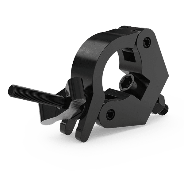 Heavy duty half coupler narrow in black - SWL 750kg