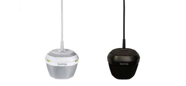 Ceiling mounted beamforming microphone Sort