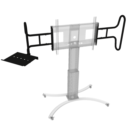 Store håndtak til SCETA mobilt stativ inkludert PC-hylle