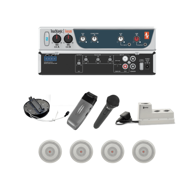 IR Kit,Forsterker 50W,4x Inf høytt, Håndmic+Halsmic+Lader