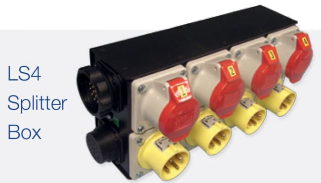 Trussmount(f/LV8) M/F Socapex pair->4 C-Form Red/Yellow pair