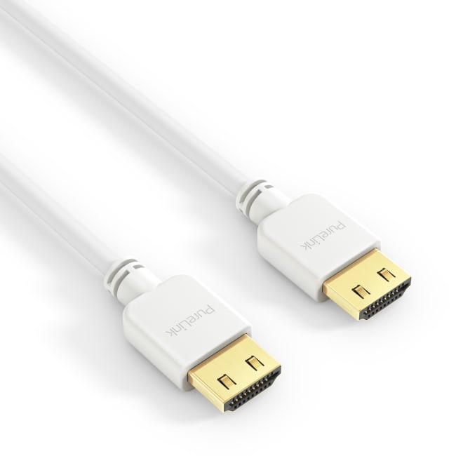 Kabel HDMI Slim Install 4K 18Gbps 2m Hvit