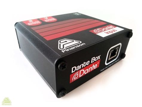 BreakOUT box DANTE m/2x XLRM, PoE, 44,1-48-96Khz