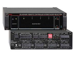 4x1 Stereo Balanced Audio Switcher - Terminal Block