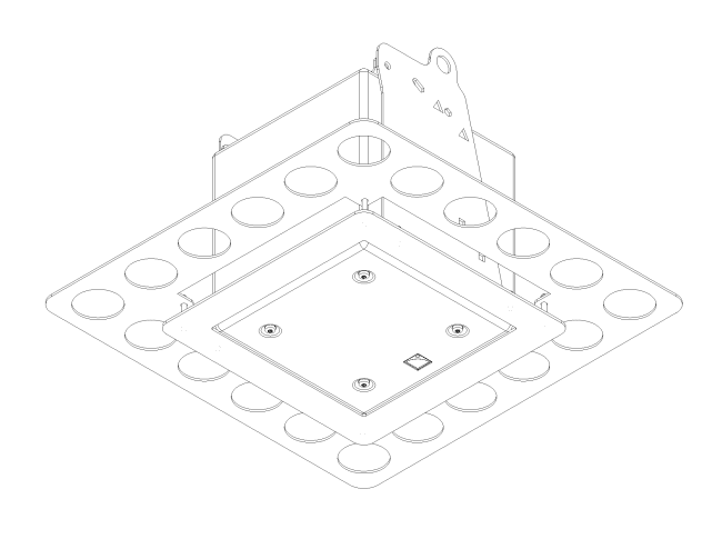 Innfellingsbrakett for L-Acoustics 5XT, Sort, over 20mm